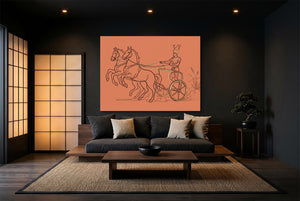 Pharaoh Chariot Gallop — pharaoh chariot gallop modern minimalist living room 2 1land flush print