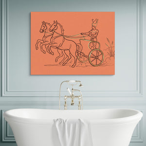 Pharaoh Chariot Gallop — pharaoh chariot gallop sq luxury bathroom wall 1land flush print