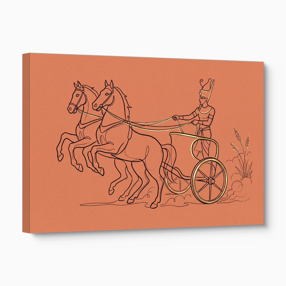Pharaoh Chariot Gallop — pharaoh chariot gallop angled flush print