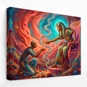 Pharaoh Divine Supplication — Pharaoh Divine Supplication Landscape   Side View   Mirror Wrap 154