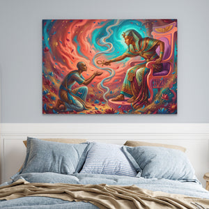 Pharaoh Divine Supplication — Pharaoh Divine Supplication Blue Bedroom land 42