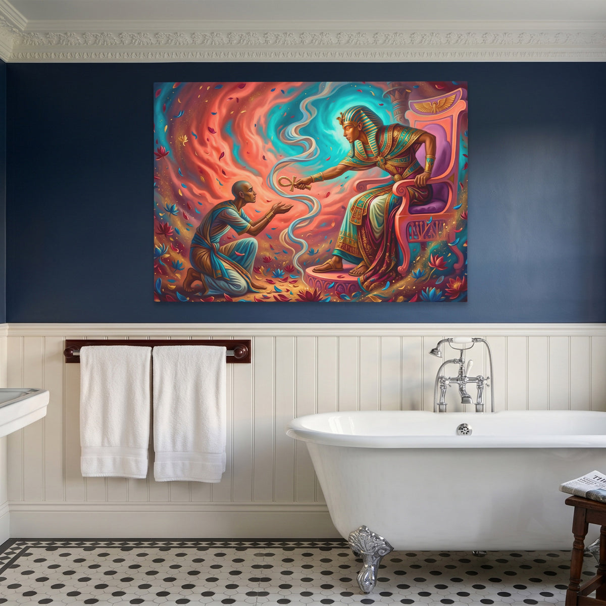 Pharaoh Divine Supplication — Pharaoh Divine Supplication Blue Bathroom Land 58