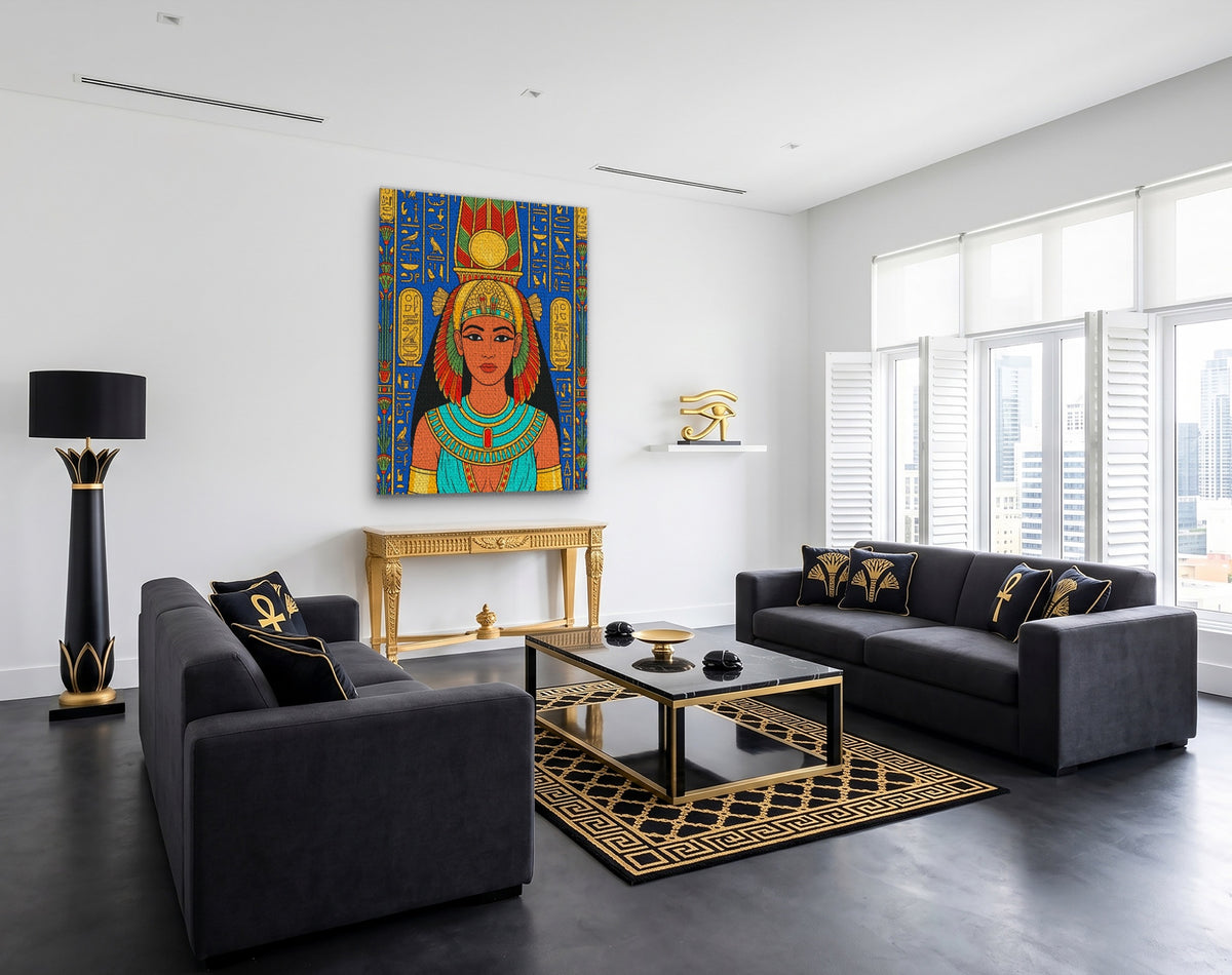 Pharaoh Golden Headdress — Pharaoh Golden Headdress Egypt Themed Room Port Angle 11