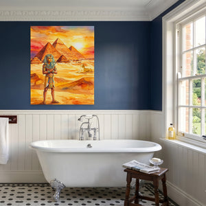 Pharaoh Golden Sunset — Pharaoh Golden Sunset Blue Bathroom Port 75