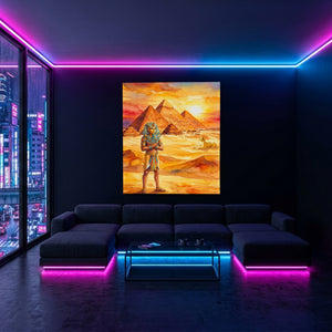 Pharaoh Golden Sunset — Pharaoh Golden Sunset Blue Pink Neon Room Port 105