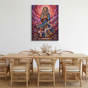 Pharaoh of Reverie — pharaoh of reverie sq cozy dining room 1port flush print