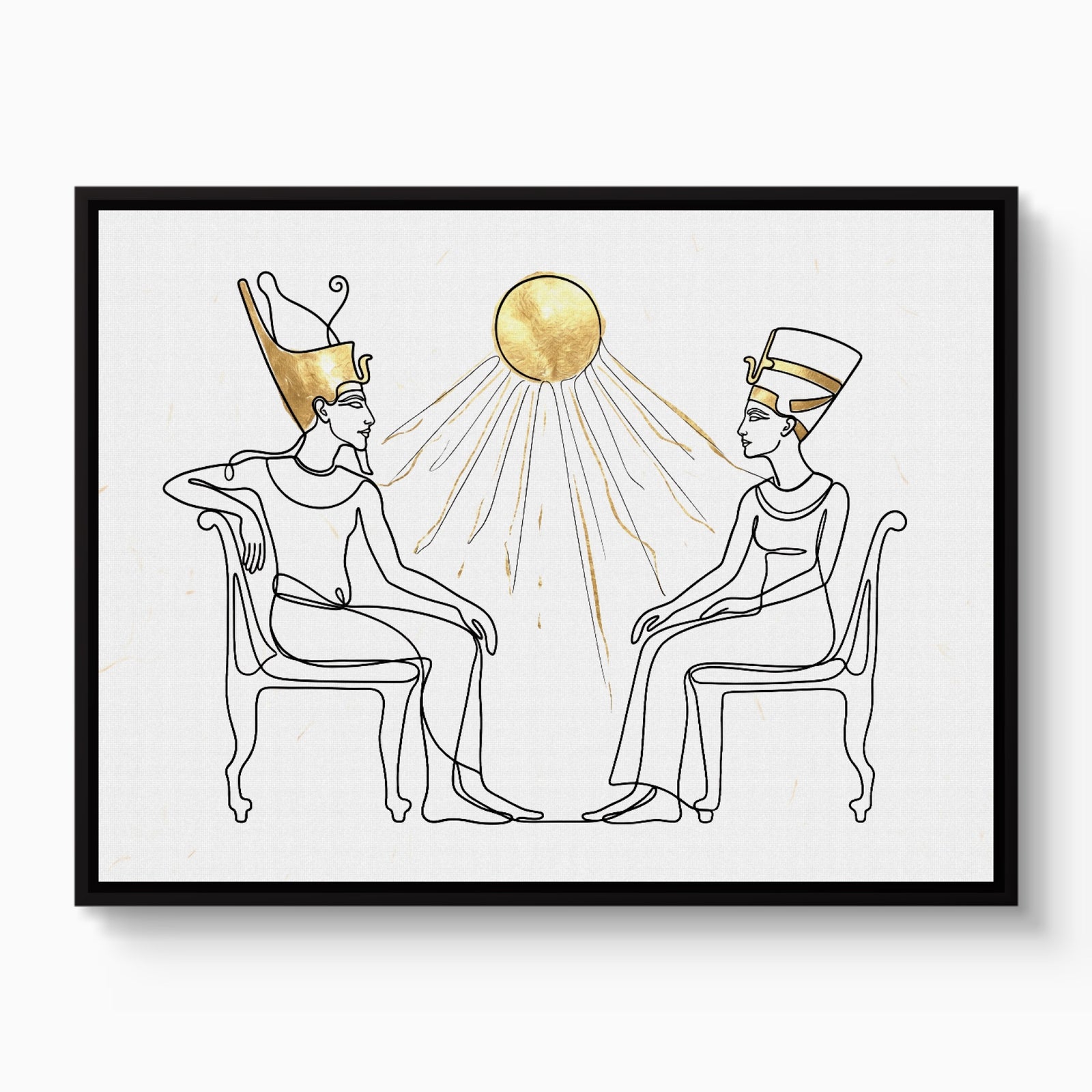 Pharaoh Queen Golden — pharaoh queen golden white studio framed black