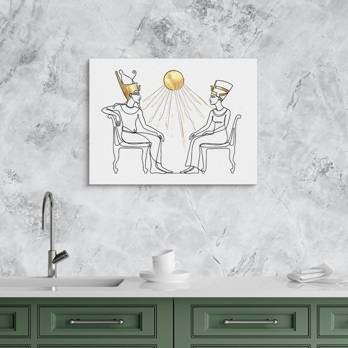 Pharaoh Queen Golden — pharaoh queen golden sq kitchen granite purple 1land flush print