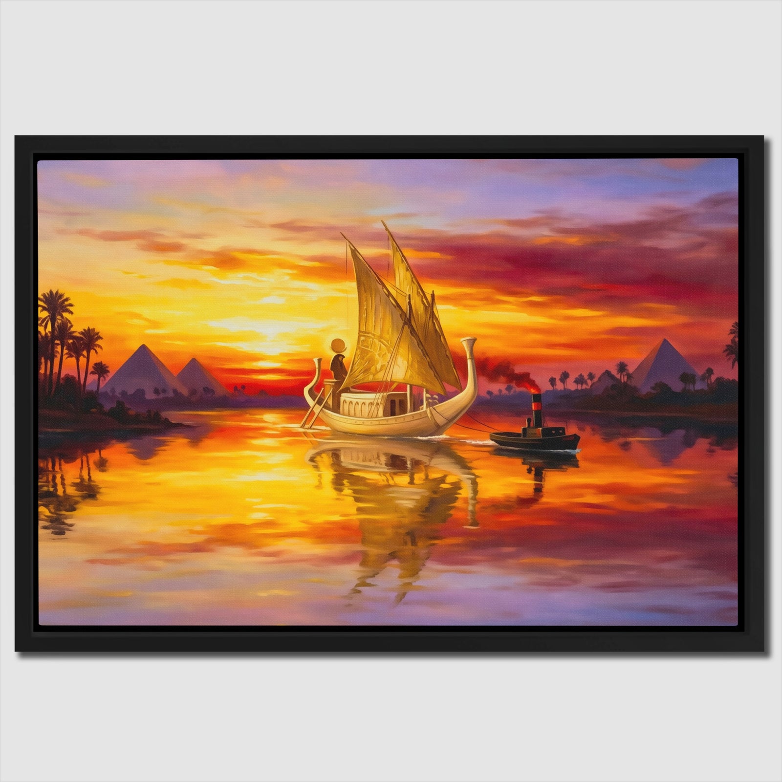 Pharaoh's Golden Voyage canvas wall art