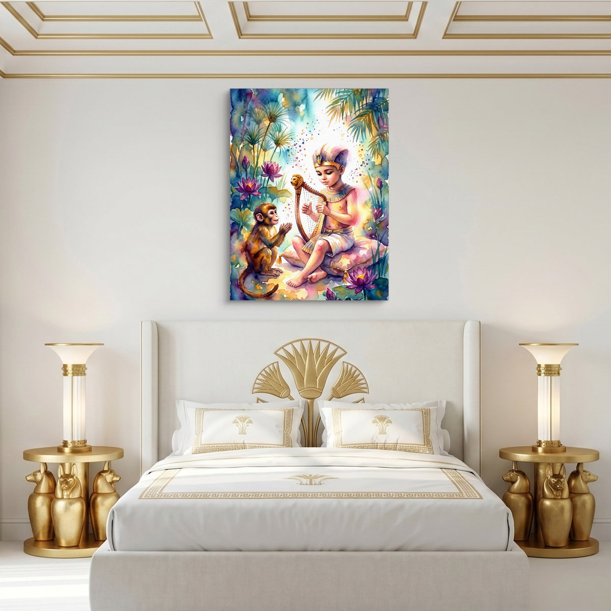 Pharaoh's Harp — pharaoh's harp sq egyptian isis room 1port flush print