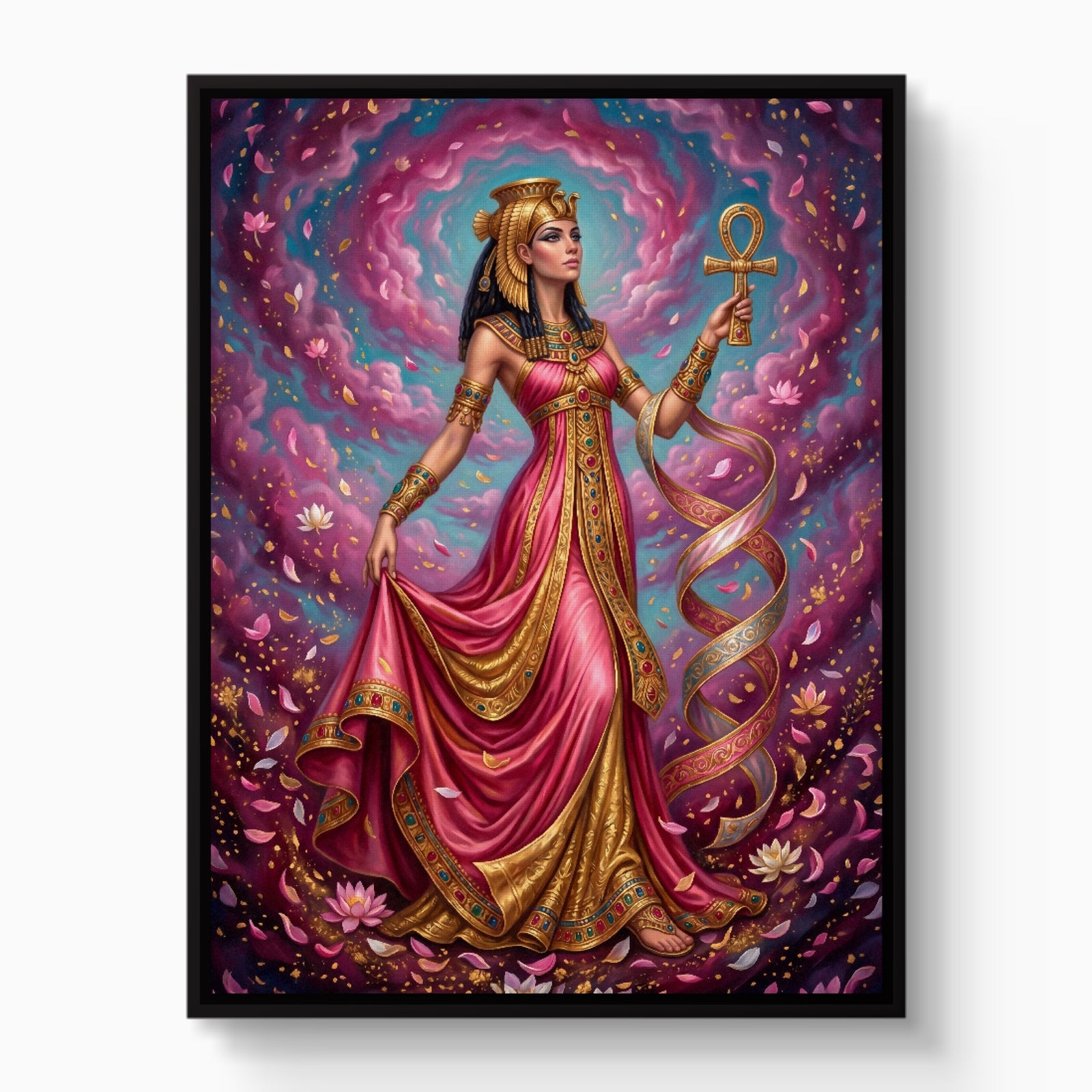 Pharaoh's Pink Veil — pharaoh's pink veil white studio framed black