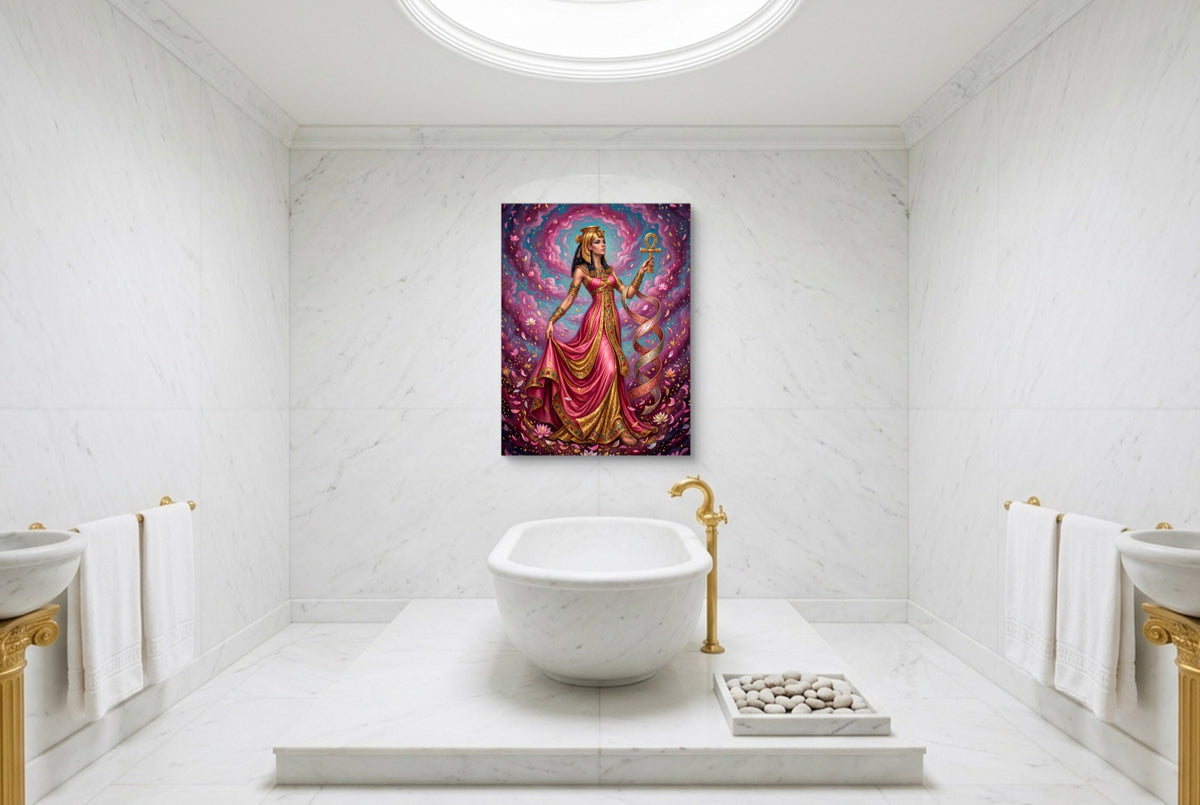 Pharaoh's Pink Veil — pharaoh's pink veil luxury bathroom interior 2 1port flush print