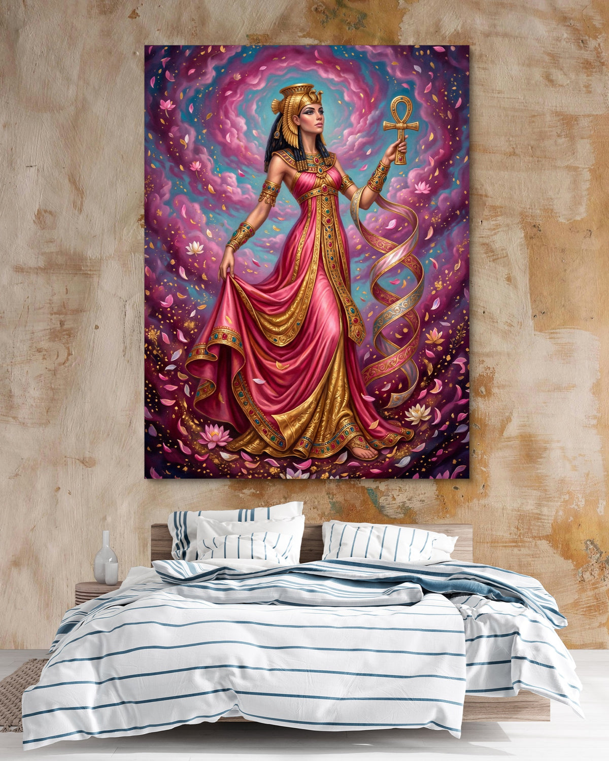 Pharaoh's Pink Veil — pharaoh's pink veil psd clay beige bedroom 1port flush print