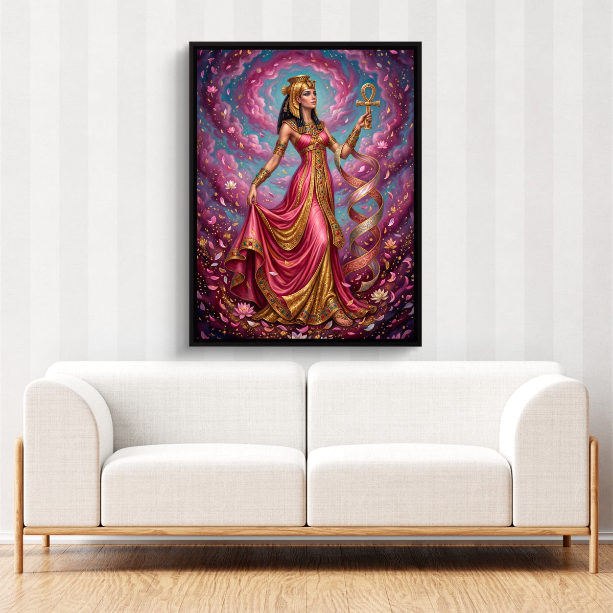Pharaoh's Pink Veil — pharaoh's pink veil sq cute couch cbrown couch 1port framed black