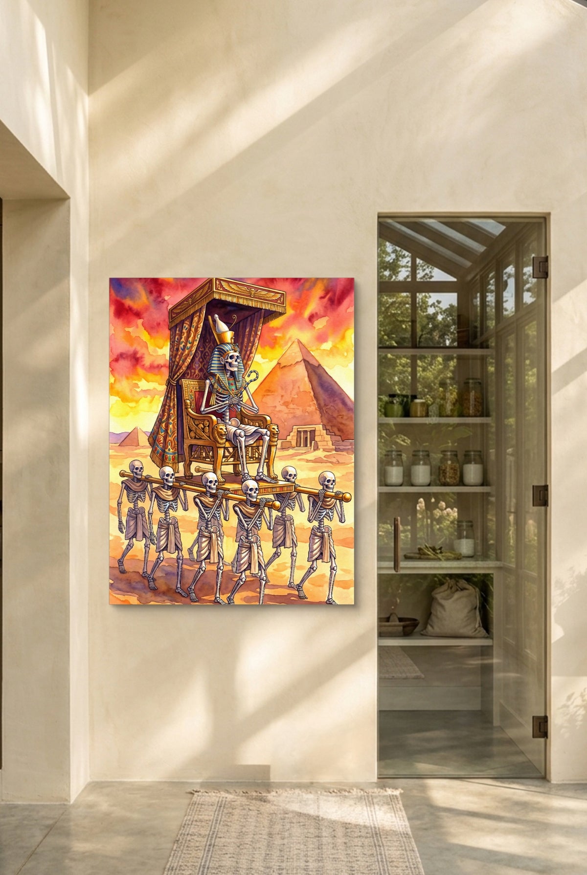 Pharaoh's Procession — pharaoh's procession p interior room with doorway 1port flush print