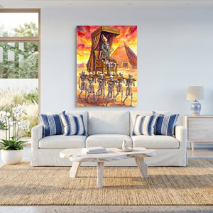 Pharaoh's Procession — pharaoh's procession sq beach house 1port flush print