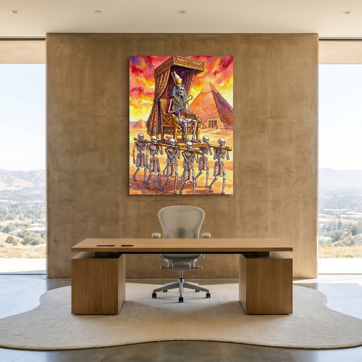 Pharaoh's Procession — pharaoh's procession sq minimalist lux office 1port flush print