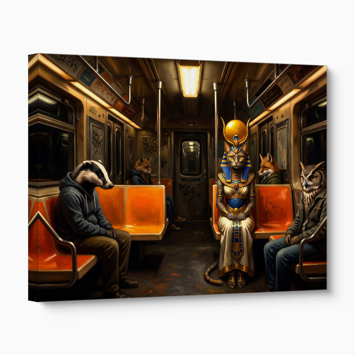 Pharaoh Subway Commute — pharaoh subway commute angled flush print