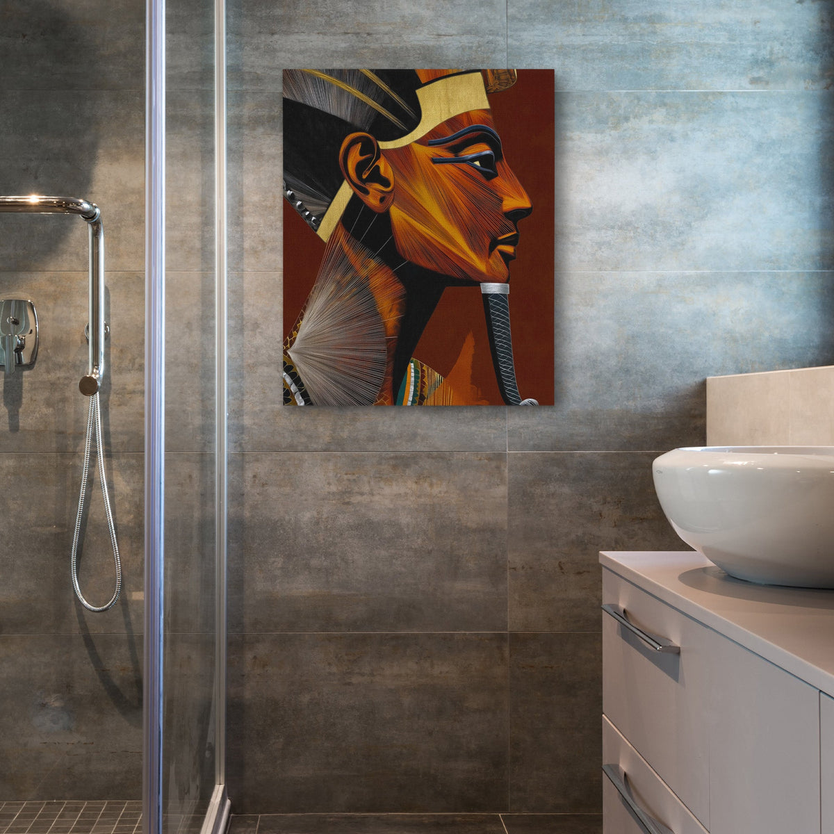 Pharaoh's Amber Throne - Luxury Wall Art