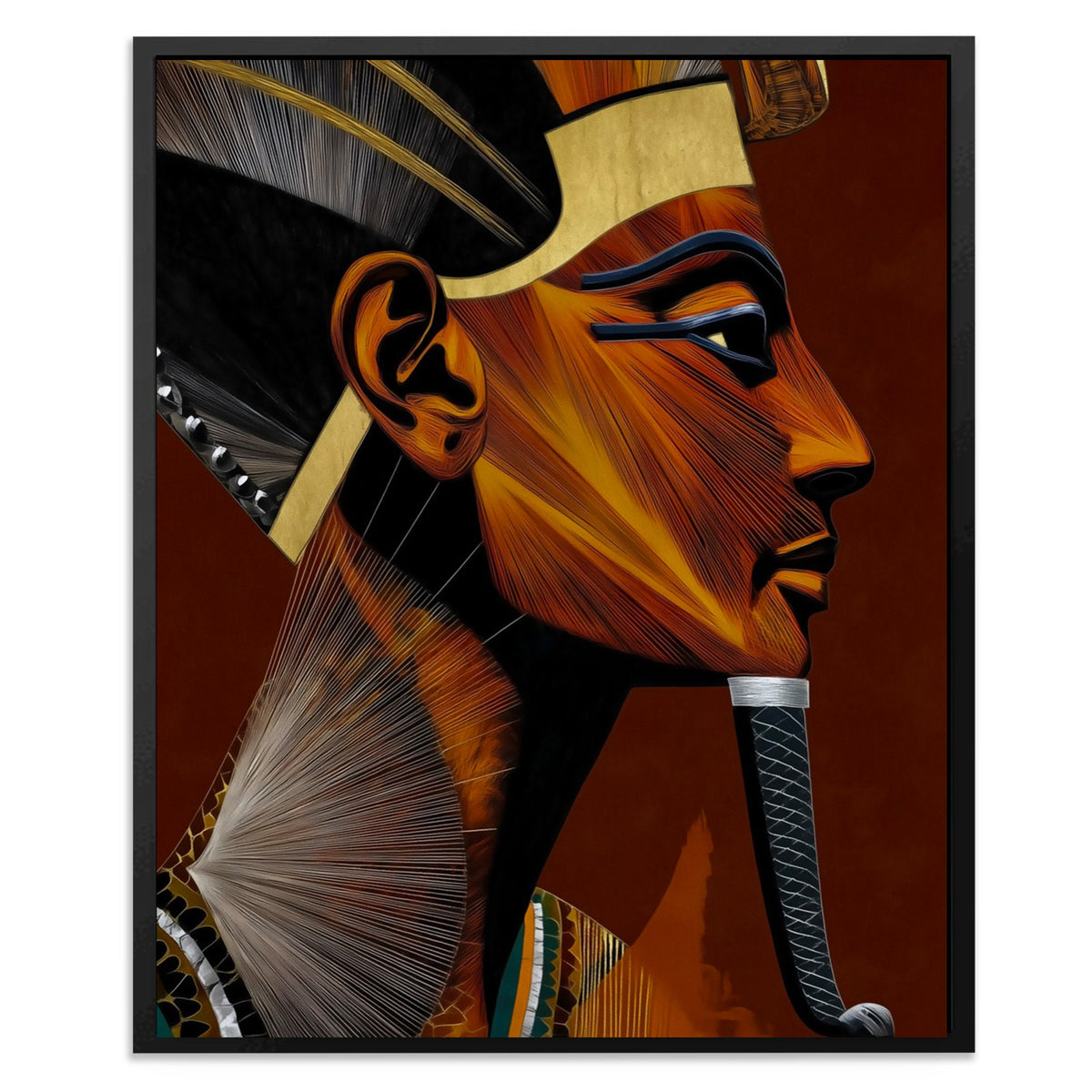 Pharaoh's Amber Throne - Luxury Wall Art