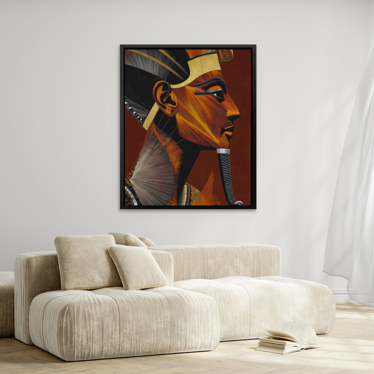 Pharaoh's Amber Throne - Luxury Wall Art