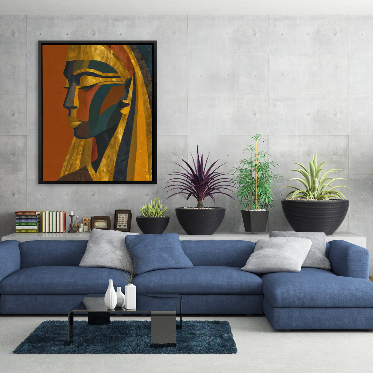 Pharaoh's Bronze Profile - Canvas Wall Art