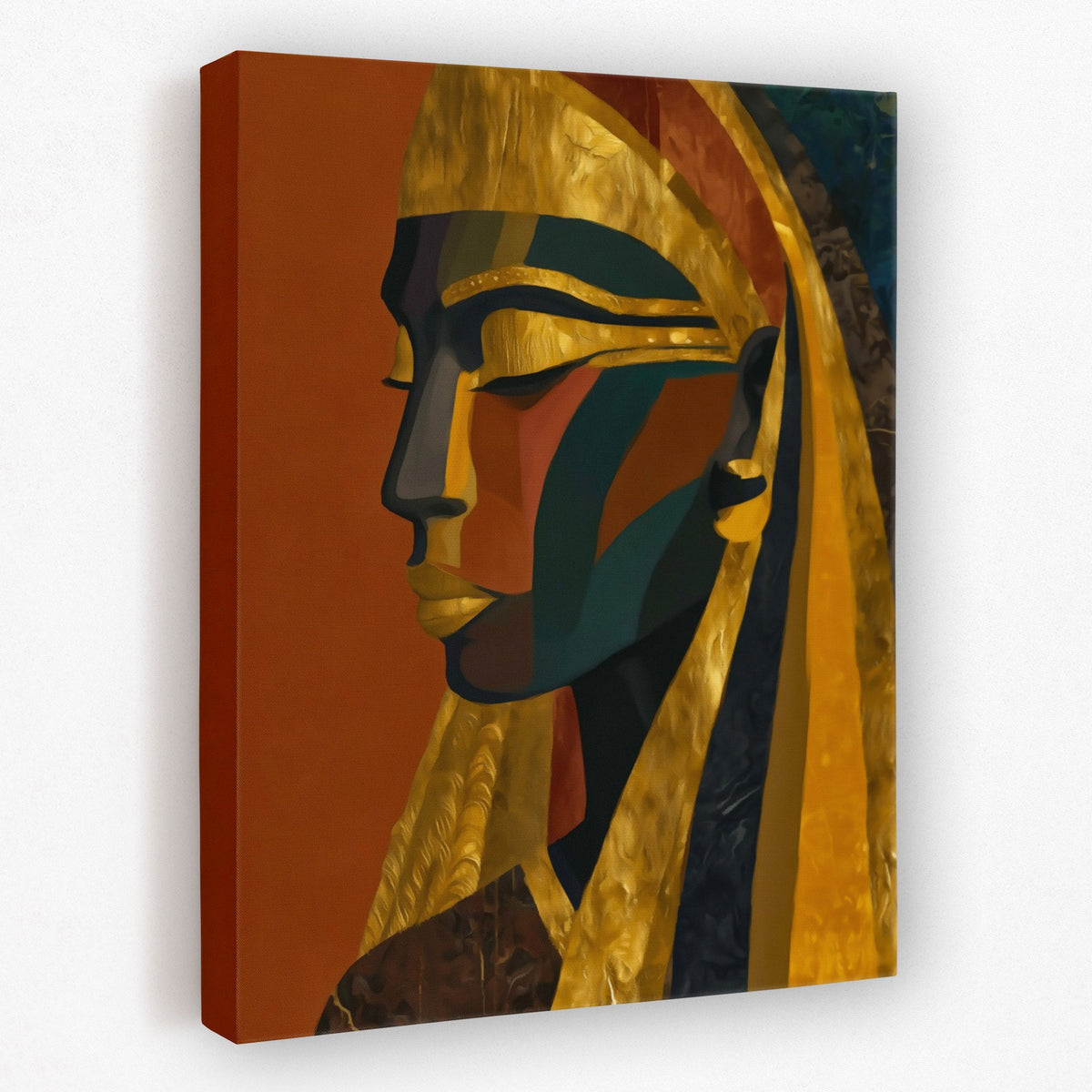 Pharaoh's Bronze Profile - Luxury Wall Art