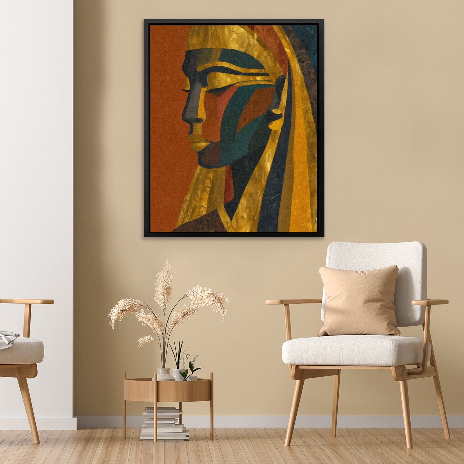 Pharaoh's Bronze Profile - Luxury Wall Art