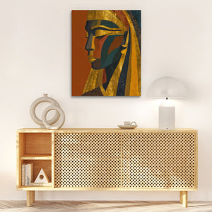 Pharaoh's Bronze Profile - Luxury Wall Art