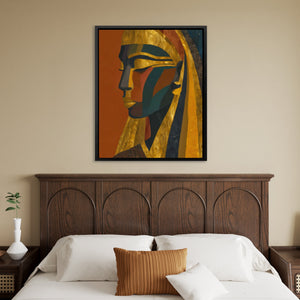 Pharaoh's Bronze Profile - Luxury Wall Art