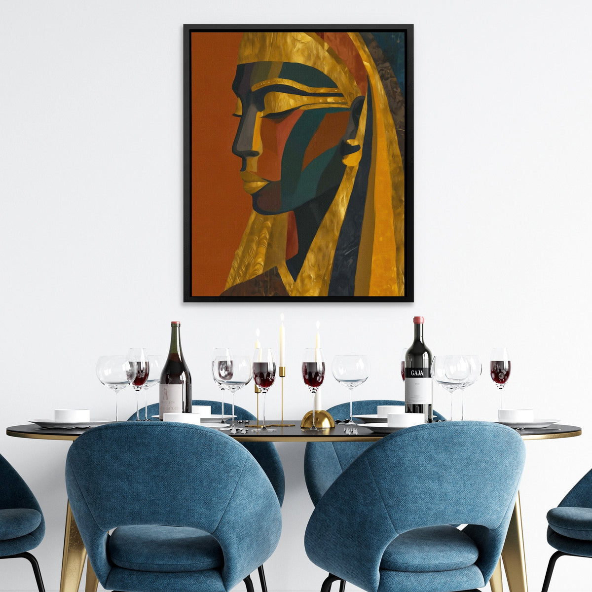 Pharaoh's Bronze Profile - Luxury Wall Art