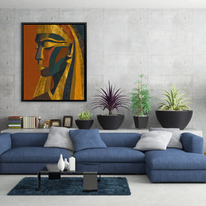 Pharaoh's Bronze Profile - Luxury Wall Art