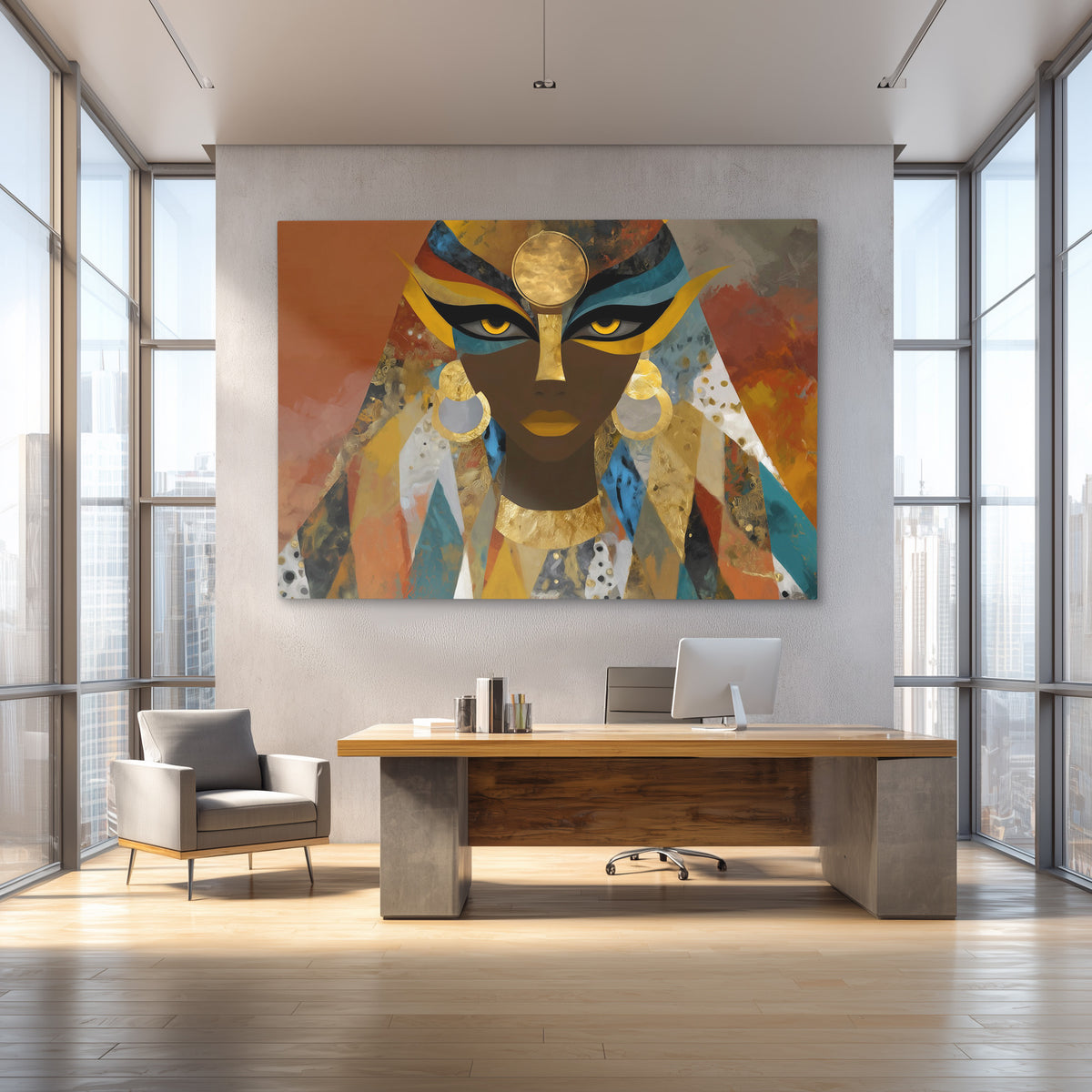 Pharaohs Golden Eyes - Luxury Wall Art