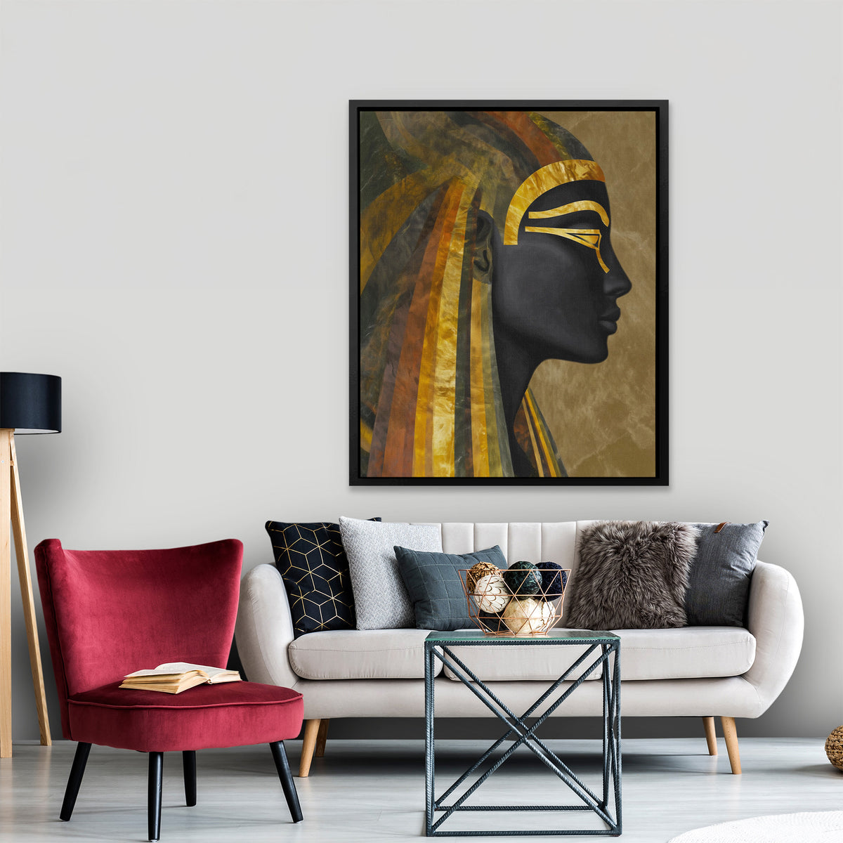 Pharaohs Golden Shadow - Luxury Wall Art
