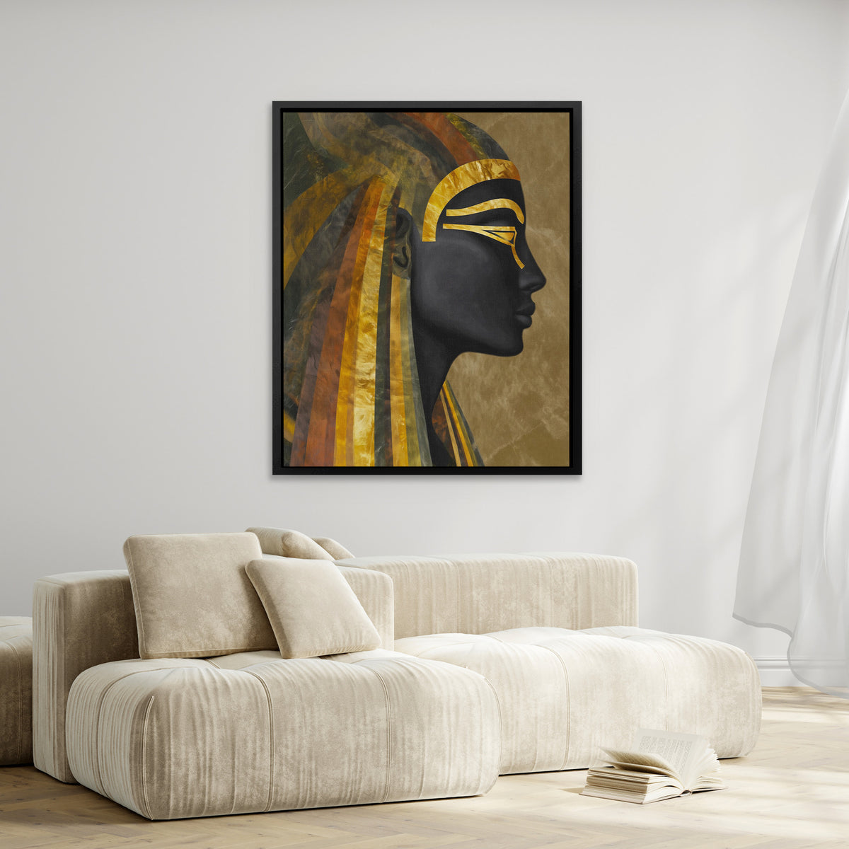 Pharaohs Golden Shadow - Luxury Wall Art