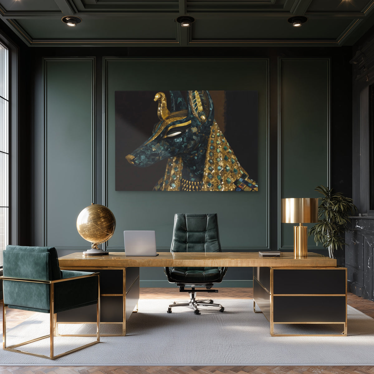 Pharaohs Golden Throne - Luxury Wall Art