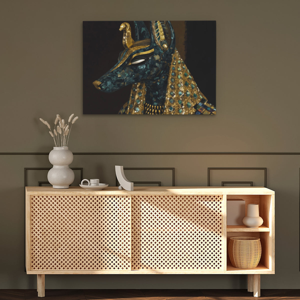 Pharaohs Golden Throne - Luxury Wall Art