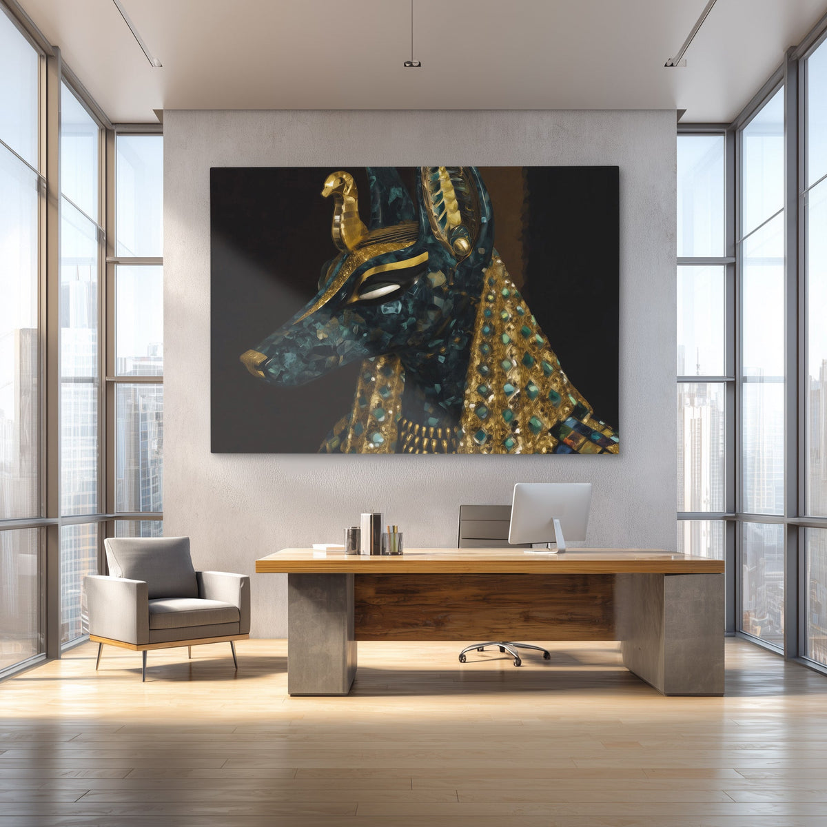 Pharaohs Golden Throne - Luxury Wall Art