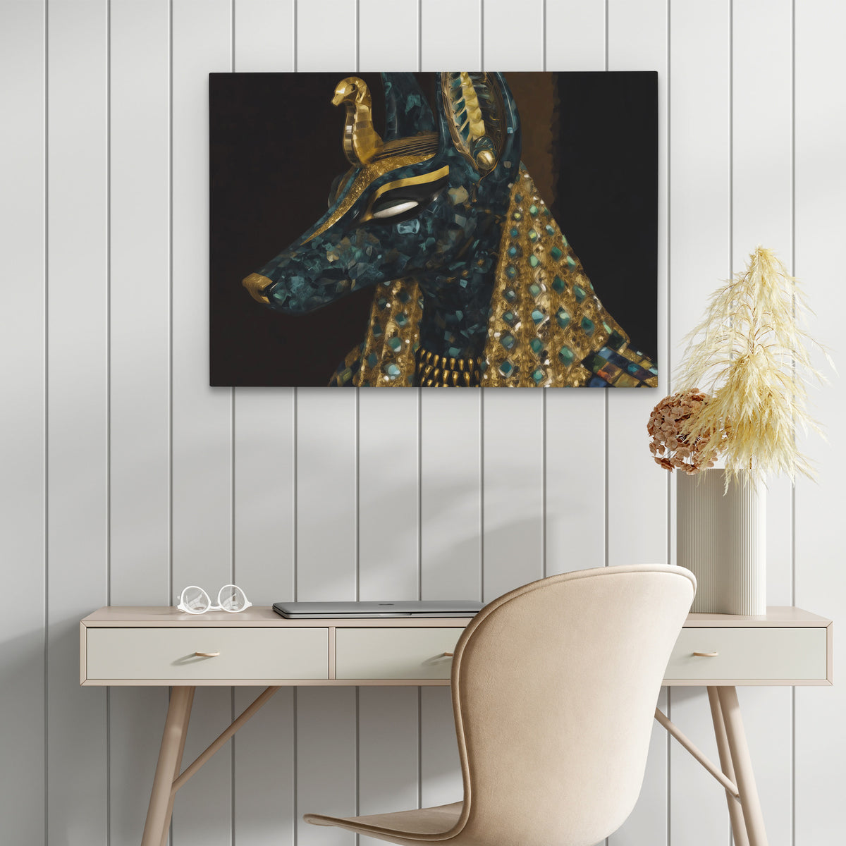 Pharaohs Golden Throne - Luxury Wall Art