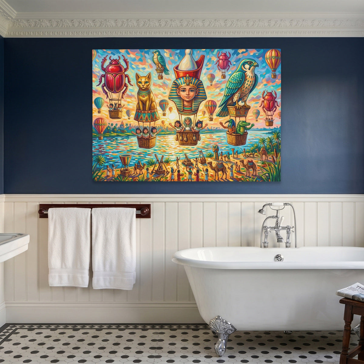 Pharaoh's Hot Air canvas wall art, room view
