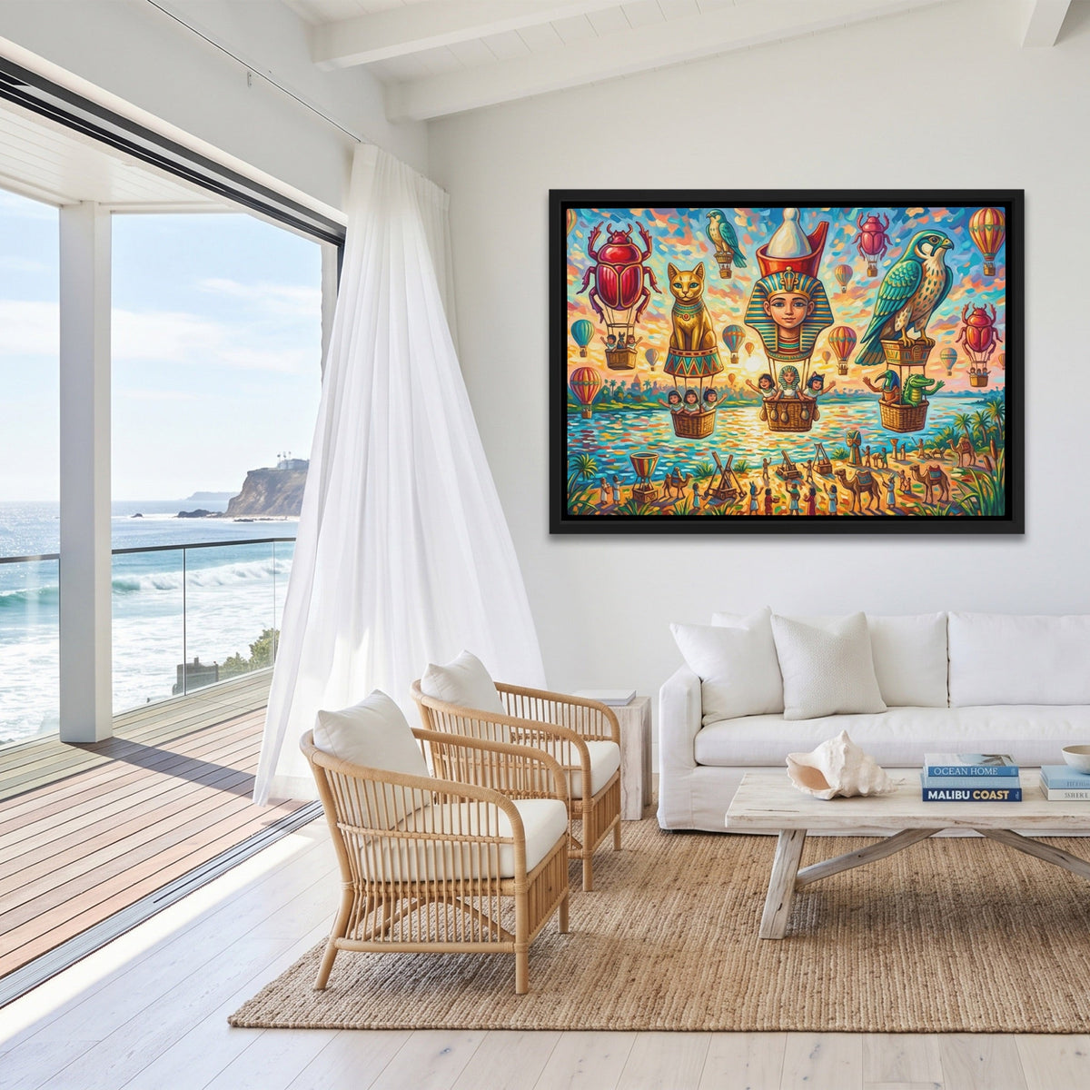 Pharaoh's Hot Air canvas wall art, room view