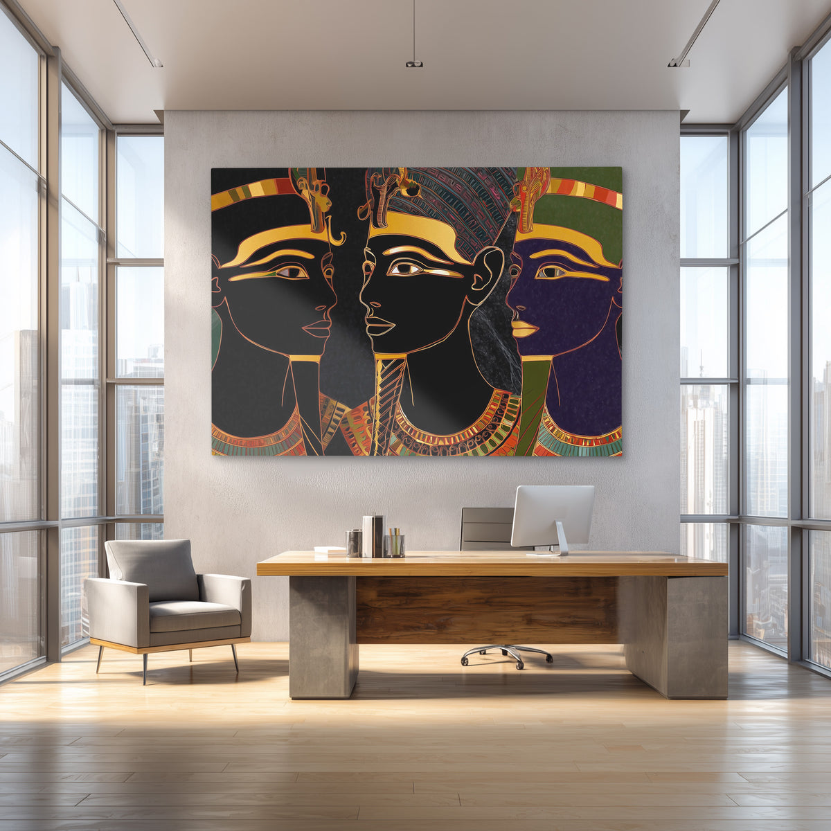 Pharaohs of Eternal Gold - Luxury Wall Art