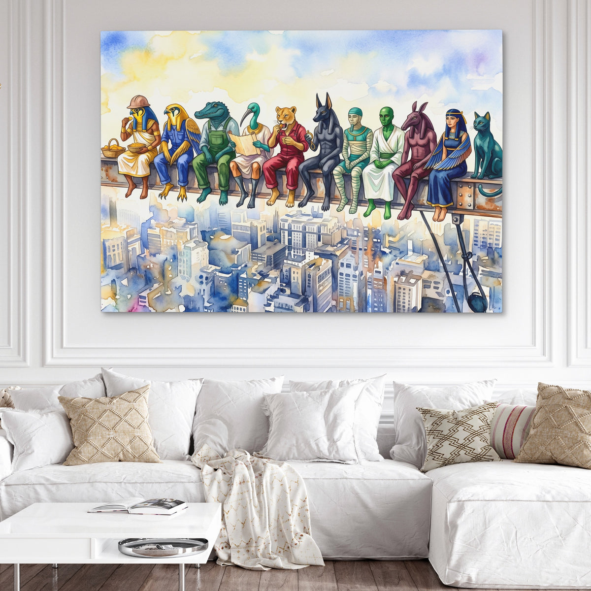 Pharaohs' Skyline Break — Pharaohs' Skyline Break White Couch and Wall 263
