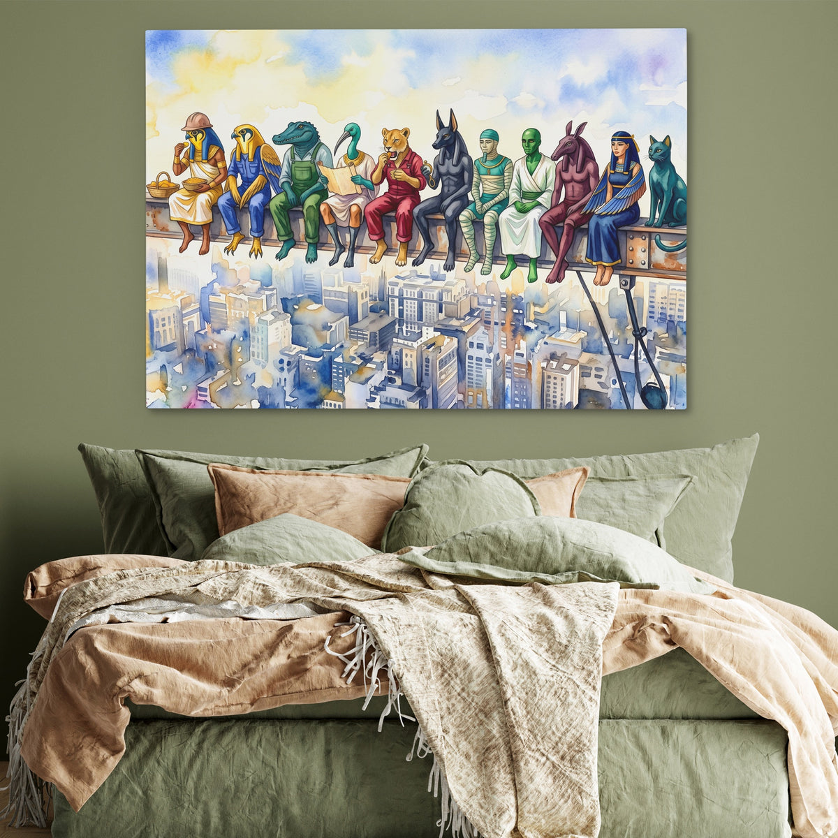 Pharaohs' Skyline Break — Pharaohs' Skyline Break Green Bedroom 158