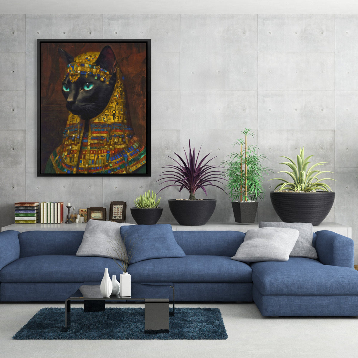 Pharaoh's Turquoise Stare - Luxury Wall Art