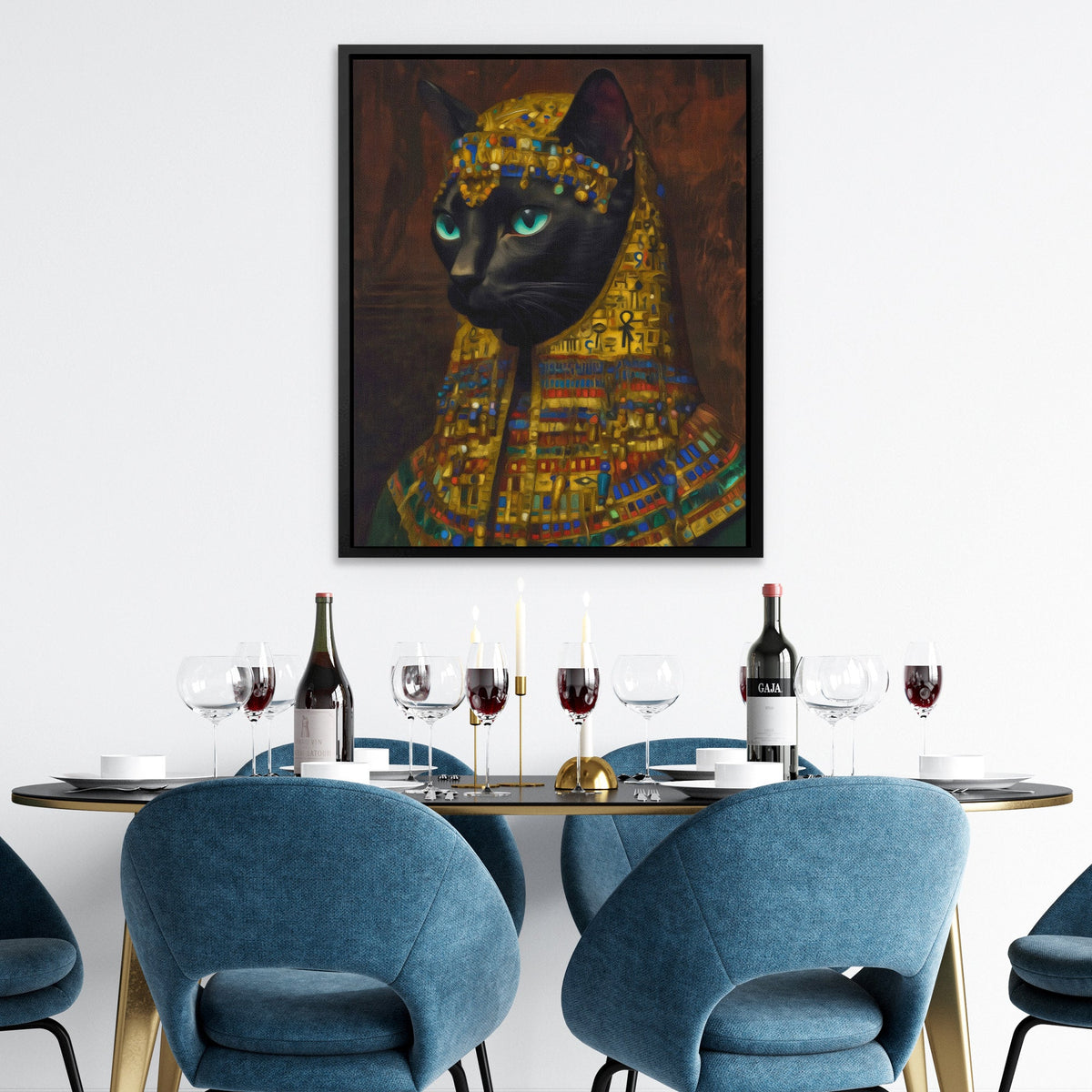 Pharaoh's Turquoise Stare - Luxury Wall Art