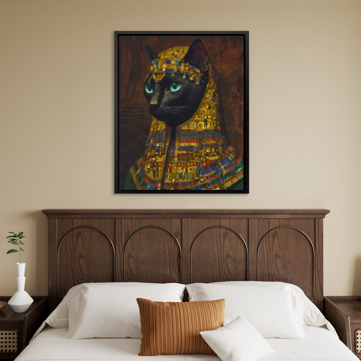 Pharaoh's Turquoise Stare - Luxury Wall Art