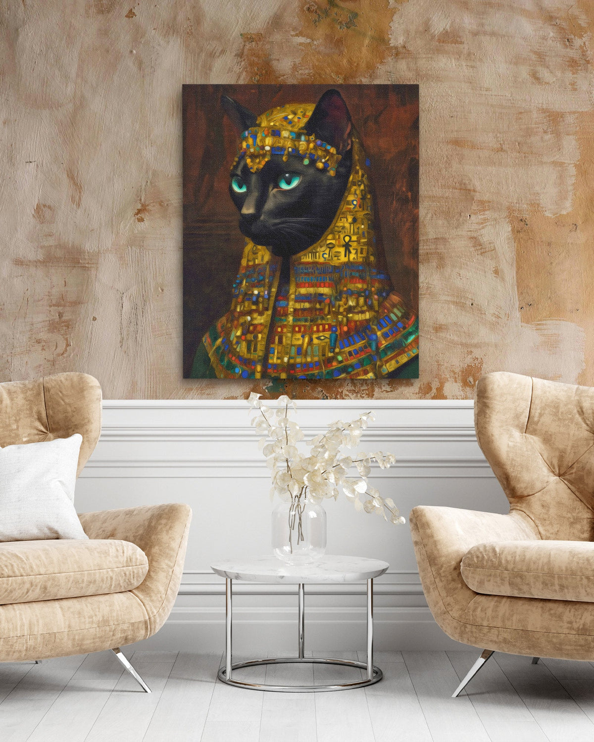 Pharaoh's Turquoise Stare - Luxury Wall Art