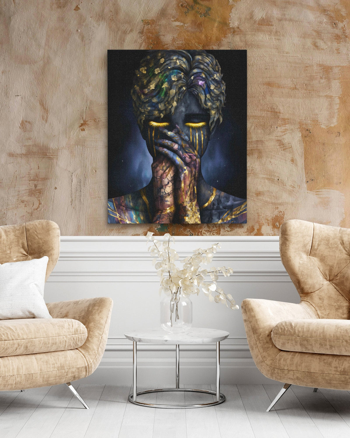 Philosopher's Gilded Meditation - Luxury Wall Art