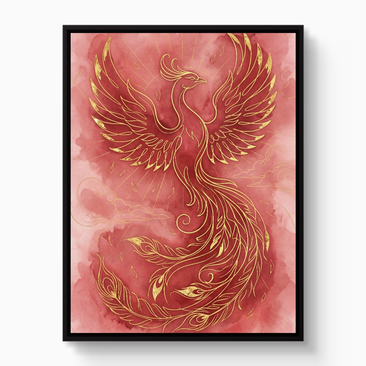 Phoenix Ascendant Burst - Luxury Wall Art